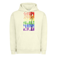 Pigment Pistachio lgbtq pride american flag Urban Hoodie - FaDigitalArtStudio