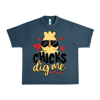 Midnight Navy chicks dig me Urban Heavy Tee - MaliasSmallBusiness