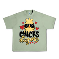 Oil Green chicks dig me Urban Heavy Tee - MaliasSmallBusiness