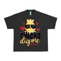 Pigment Black chicks dig me Urban Heavy Tee - MaliasSmallBusiness