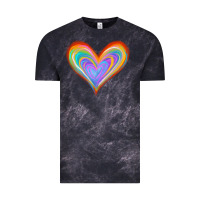 Cloud Black Watercolor Pride Heart Vintage Tee - Jasminsmagicworld