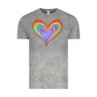 Cloud Rock Watercolor Pride Heart Vintage Tee - Jasminsmagicworld