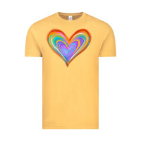Vintage Mustard Watercolor Pride Heart Vintage Tee - Jasminsmagicworld