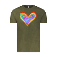 Watercolor Pride Heart Vintage Tee | Teevron