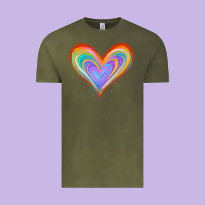 Watercolor Pride Heart Vintage Tee Designed By Jasminsmagicworld