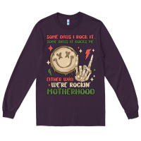 Plum some days i rock it some days it rocks me either w Long Sleeve Tee - MaliasSmallBusiness