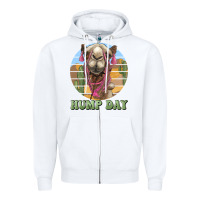 White hump day camel Zipper Hoodie - BarkalooDesign