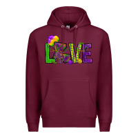 Burgundy Love Louisiana Premium Hoodie - HowdyJamesFarm