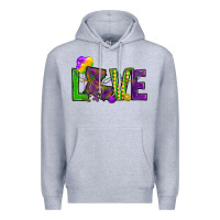 Heather Grey Love Louisiana Premium Hoodie - HowdyJamesFarm