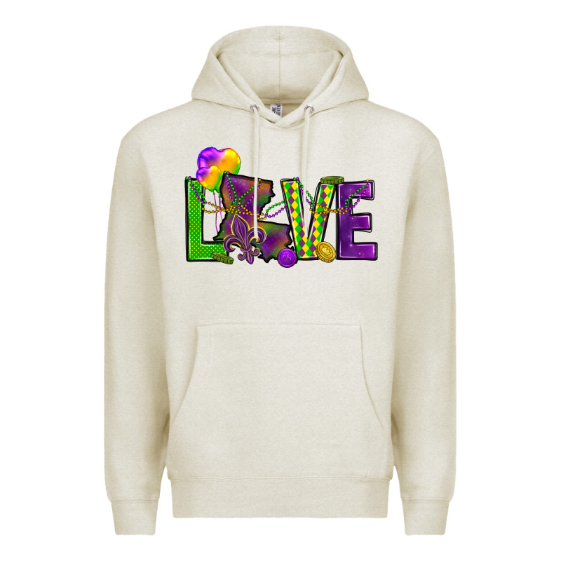 Love Louisiana Premium Hoodie by HowdyJamesFarm | Teevron