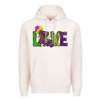 Pale Pink Love Louisiana Premium Hoodie - HowdyJamesFarm