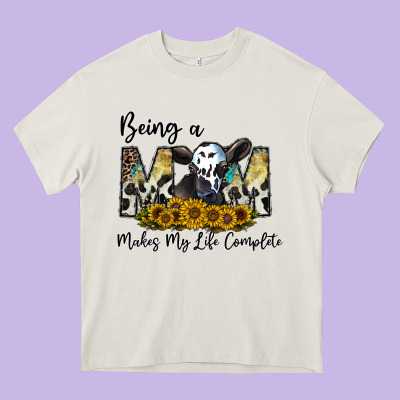 Being A Mom Makes My Life Complate Heavy Core Tee Designed By Cowhidedigitalart