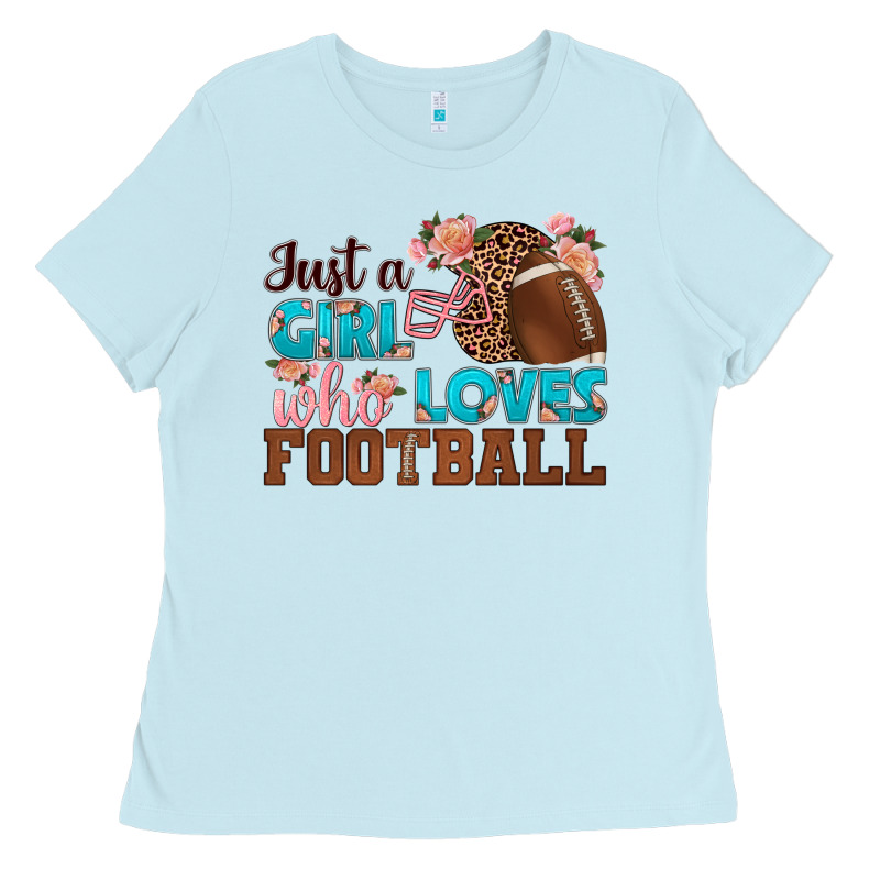 Just A Girl Who Loves Football Ladies Tee by HRA Design Shop | Teevron