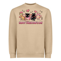 Mushroom happy valentines day cats Heavyweight Sweatshirt - MaliasSmallBusiness