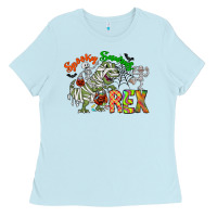 Baby Blue spooky sourus Ladies Tee - CowhideDigitalArt