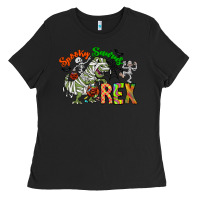 Black spooky sourus Ladies Tee - CowhideDigitalArt