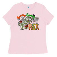Bubblegum Pink spooky sourus Ladies Tee - CowhideDigitalArt