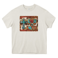 Cream god is love cross Heavy Core Tee - BarkalooDesign