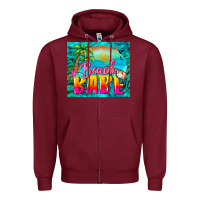 Burgundy beach babe Zipper Hoodie - BarkalooDesign
