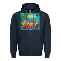 Navy beach babe Zipper Hoodie - BarkalooDesign