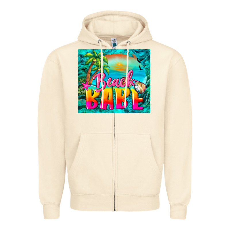 Beach Babe Zipper Hoodie by BarkalooDesign | Teevron