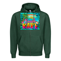 Sports Green beach babe Zipper Hoodie - BarkalooDesign