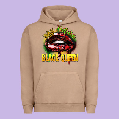 Future Black Queen Urban Hoodie Designed By Fadigitalartstudio