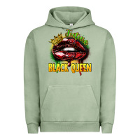 Pigment Oil Green Future black queen Urban Hoodie - FaDigitalArtStudio