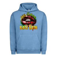 Pigment Pebble Blue Future black queen Urban Hoodie - FaDigitalArtStudio