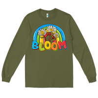 Army Green bloom Long Sleeve Tee - NancyCooperArtShop