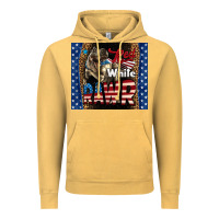 Vintage Mustard Red White Rawr Dinosaur T-Rex Vintage Hoodie - LillyAllenDesigns