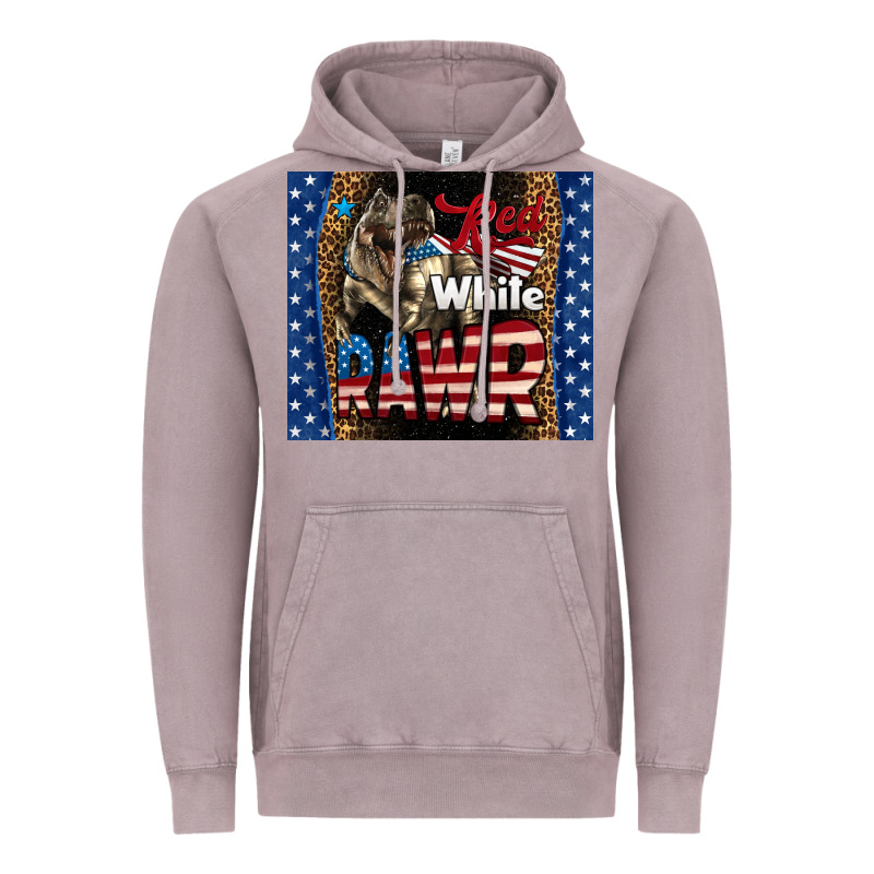 Red White Rawr Dinosaur T-rex Vintage Hoodie by LillyAllenDesigns | Teevron
