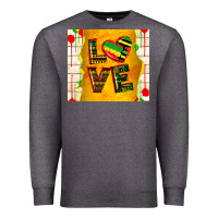 Charcoal Heather juneteenth love Premium Sweatshirt - TumblerDesignByShophia