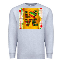 Heather Grey juneteenth love Premium Sweatshirt - TumblerDesignByShophia