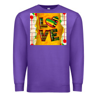 Purple juneteenth love Premium Sweatshirt - TumblerDesignByShophia
