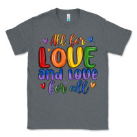 Charcoal Heather all for love and love for all Classic Tee - MaliasSmallBusiness