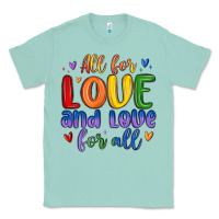 Seafoam all for love and love for all Classic Tee - MaliasSmallBusiness
