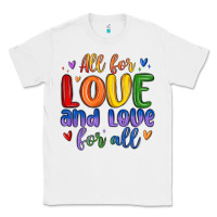 White all for love and love for all Classic Tee - MaliasSmallBusiness