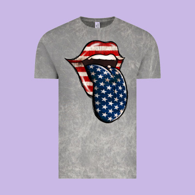 America 4th Of July Tongue Vintage Tee Designed By Jasminsmagicworld