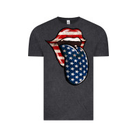 Vintage Black America 4th Of July Tongue Vintage Tee - Jasminsmagicworld