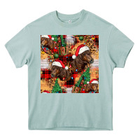 Christmas Horse Leopard Tartan Heavy Core Tee | Teevron