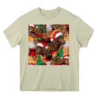 Mossy christmas horse leopard tartan Heavy Core Tee - FaDigitalArtStudio