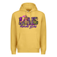 Antique Gold Love Mardi Gras with gnome Premium Hoodie - HowdyJamesFarm