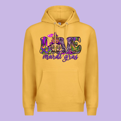 Love Mardi Gras With Gnome Premium Hoodie Designed By Howdyjamesfarm