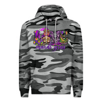 Slate Camo Love Mardi Gras with gnome Premium Hoodie - HowdyJamesFarm