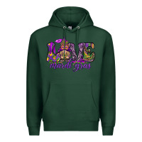 Sports Green Love Mardi Gras with gnome Premium Hoodie - HowdyJamesFarm