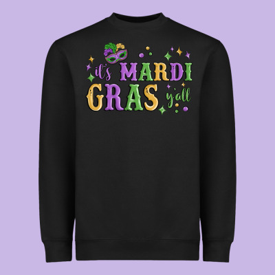 It's Mardi Gras Y'all Heavyweight Sweatshirt Designed By Maliassmallbusiness