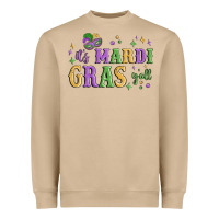 Mushroom it's mardi gras y'all Heavyweight Sweatshirt - MaliasSmallBusiness