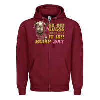 Burgundy guess what day it is hump day camel Zipper Hoodie - BarkalooDesign