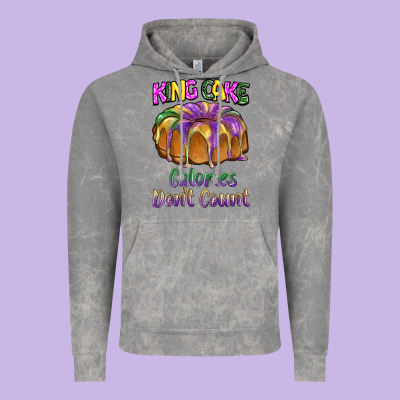 Mardi Gras King Cage Calories Don't Count Vintage Hoodie Designed By Barkaloodesign